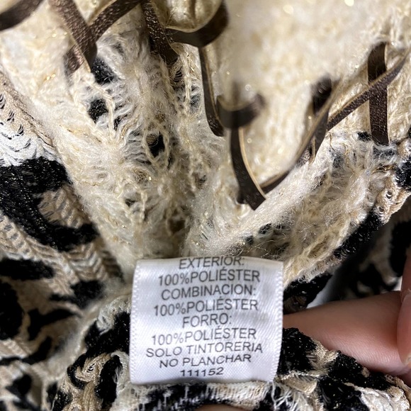 Alberto Makali Crochet Patchwork Leopard Print Top Size Medium - Picture 5 of 6